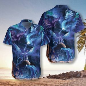 Blue Dragonn The Universe Hawaiian Aloha Hawaiian Shirtss  - Thelegend59