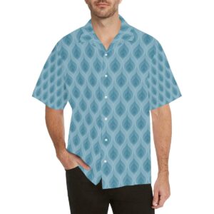 Blue Flame Fire Pattern Men'S All Over Print Hawaiian Shirt  - Thelegend59