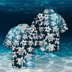 Blue Hawaiian Shirtsea Turtle Honu Hawaiian Aloha Hawaiian Shirts  - Thelegend59