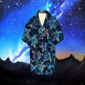 Blue Hawaiian Shirtsea Turtle Pattern Hawaiian Aloha Hawaiian Shirts  - Thelegend59