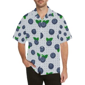 Blueberry Pokka Dot Pattern Men'S All Over Print Hawaiian Shirt  - Thelegend59