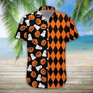 Boo Pumpkin Halloween Hawaiian Shirt - Unihawaiian Shirtsex - Adult -  - Thelegend59