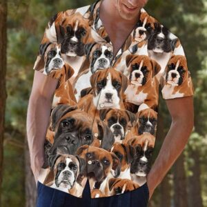 Boxer Dog Hawaiian Aloha Hawaiian Shirts  - Thelegend59