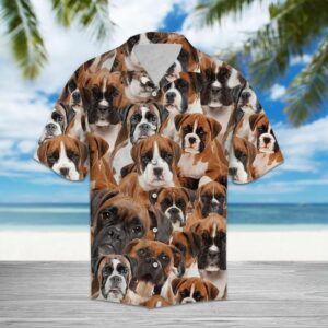 Boxer Tan Awesome Design Unisex Hawaiian Shirt  - Thelegend59