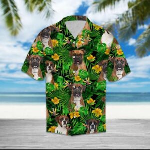 Boxerwild Flower Green Awesome Design Unisex Hawaiian Shirt  - Thelegend59