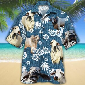 Brahman Cattle Lovers Hawaiian Shirt 557488  - Thelegend59