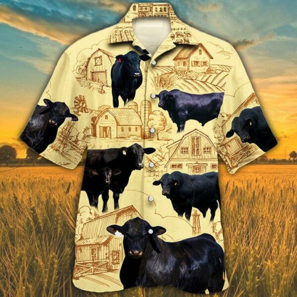 Brangus Cattle Lovers Farm Hawaiian Shirt  - Thelegend59