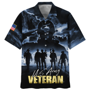 Brave U.S.Army Veteran Hawaiian Shirt - For Men And Women - Kids  - Thelegend59
