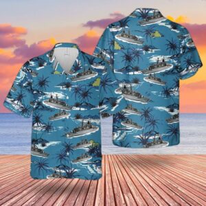 Broadsword Class Type 22 Frigate Blue High Quality Unisex Hawaiian Shirt  - Thelegend59