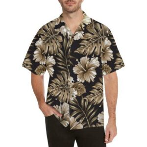Brown Hibiscus Hawaiian Shirt  - Thelegend59
