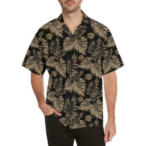 Brown Tropical Palm Hawaiian Shirt  - Thelegend59