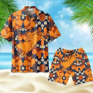 Bull Riding Western Hawaiian Aloha Hawaiian Shirtss Or Beach/ Women Shorts  - Thelegend59