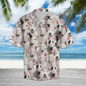 Bull Terrier White Nice Design Unisex Hawaiian Shirt  - Thelegend59