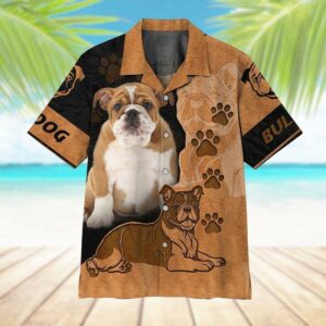 Bulldog  Tan High Quality Unisex Hawaiian Shirt  - Thelegend59