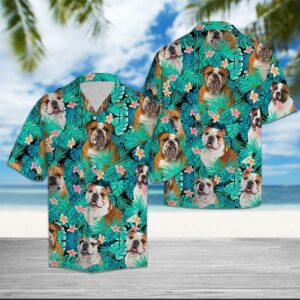 Bulldog Hawaiian Shirt - Unihawaiian Shirtsex - Adult -  - Thelegend59