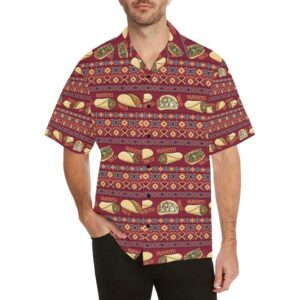 Burrito Taco Print Design Hawaiian Shirt  - Thelegend59