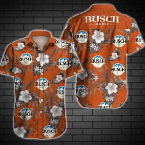 Busch Hunting Mallard Hawaiian Iii Graphic Print Short Sleeve  - Thelegend59