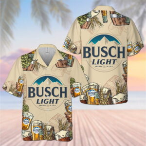 Busch Light All Over Print 3D Hawaiian Shirt  - Thelegend59