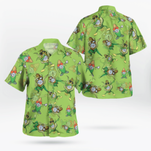 Busch Light Night Hawaiian Graphic Print Short Sleeve Hawaiian Shirt  - Thelegend59