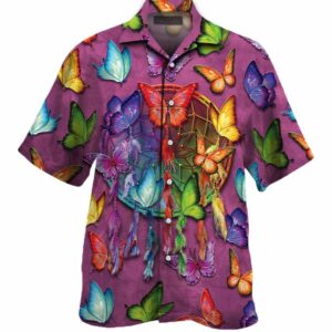 Butterfly Pattern Colorful Amazing Design Unisex Hawaiian Shirt  - Thelegend59