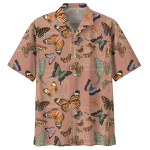 Butterfly Pink Nice Design Unisex Hawaiian Shirt  - Thelegend59