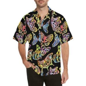 Butterfly Water Color Rainbow Hawaiian Shirt  - Thelegend59