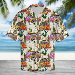 Cactus Hippiewhite Nice Design Unisex Hawaiian Shirt  - Thelegend59