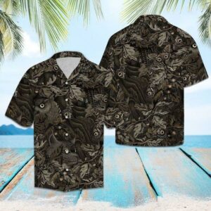 Camouflage Owl Butterfly Hawaiian Shirt - Unihawaiian Shirtsex - Adult -  - Thelegend59