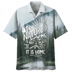 Camping Blue Unique Design Unisex Hawaiian Shirt  - Thelegend59