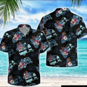 Camping Van Aloha Tropical Hawaiian Shirts 3D  - Thelegend59