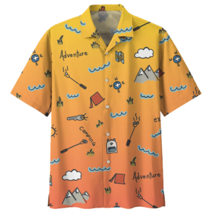 Campingorange Awesome Design Unisex Hawaiian Shirt  - Thelegend59