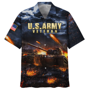 Cannon Tank U.S.Army Veteran Hawaiian Shirt - For Men And Women - Kids  - Thelegend59