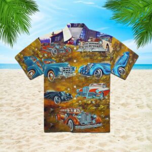 Car On The Grass Hawaiian Shirt  - Thelegend59