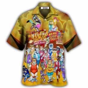 Cat Aerobics Instructor - Hawaiian Shirt - For Men And Women - Kids  - Thelegend59