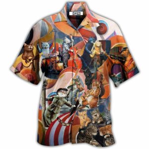 Cat Amazing Band - Hawaiian Shirt - For Men And Women - Kids  - Thelegend59