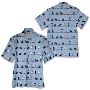 Cat Blue Amazing Design Unisex Hawaiian Shirt  - Thelegend59