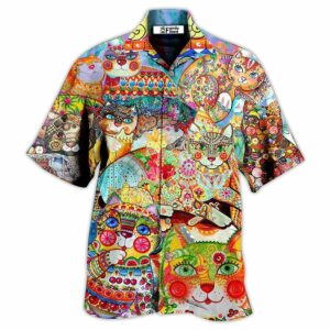 Cat Cute Colorful - Hawaiian Shirt - For Men And Women - Kids  - Thelegend59