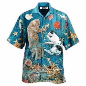 Cat Lazy On Beach - Hawaiian Shirt - For Men And Women - Kids  - Thelegend59