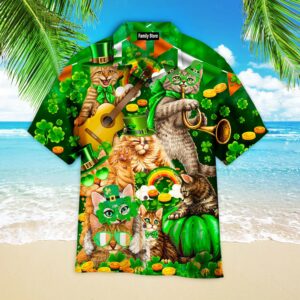 Cats Saint Patricks Day Aloha Hawaiian Shirts Pn303087Lb - For Men And Women - Kids  - Thelegend59