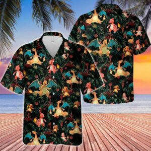 Chamander Evolution Hawaiian Shirt  - Thelegend59