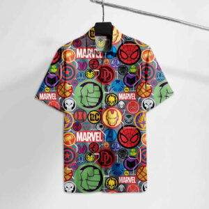 Characters Symbols Red Hawaii Thawaiian Shirts - Print Short Sleeve  - Thelegend59