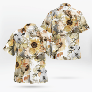 Charolais Cattle Lovers All Over Print 3D Flowery Hawaiian Shirt  - Thelegend59