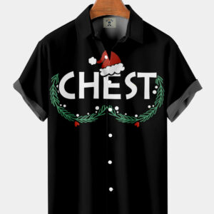 "Chest" And Santa Claus'S Hat - Hawaiian Shirt - For Men And Women - Kids  - Thelegend59