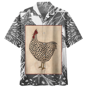 Chicken  Gray Unique Design Unisex Hawaiian Shirt  - Thelegend59