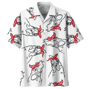 Chicken  White Awesome Design Unisex Hawaiian Shirt  - Thelegend59