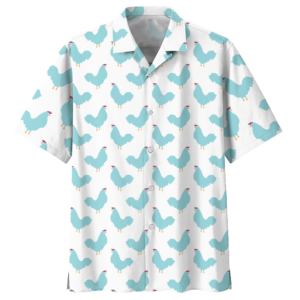 Chicken  White High Quality Unisex Hawaiian Shirt  - Thelegend59