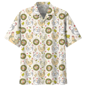 Chicken  White Nice Design Unisex Hawaiian Shirt  - Thelegend59