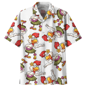 Chicken  White Unique Design Unisex Hawaiian Shirt  - Thelegend59