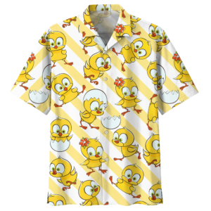 Chicken Yellow High Quality Unisex Hawaiian Shirt  - Thelegend59