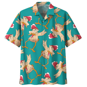 Chicken Blue Unique Design Unisex Hawaiian Shirt  - Thelegend59